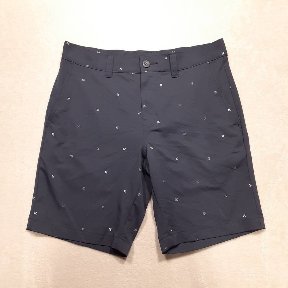 Travis Mathew Mens Performance Chino Shorts 30 Navy Micro Print Not Feeling That